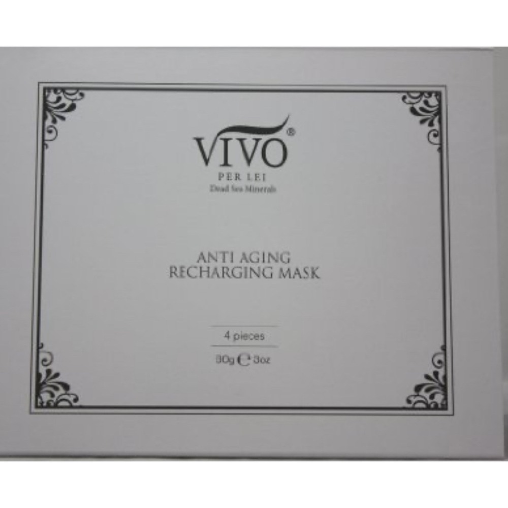 VIVO Per Lei Anti Aging Recharging Mask Dead‎ Sea Minerals Gold 4 Pieces